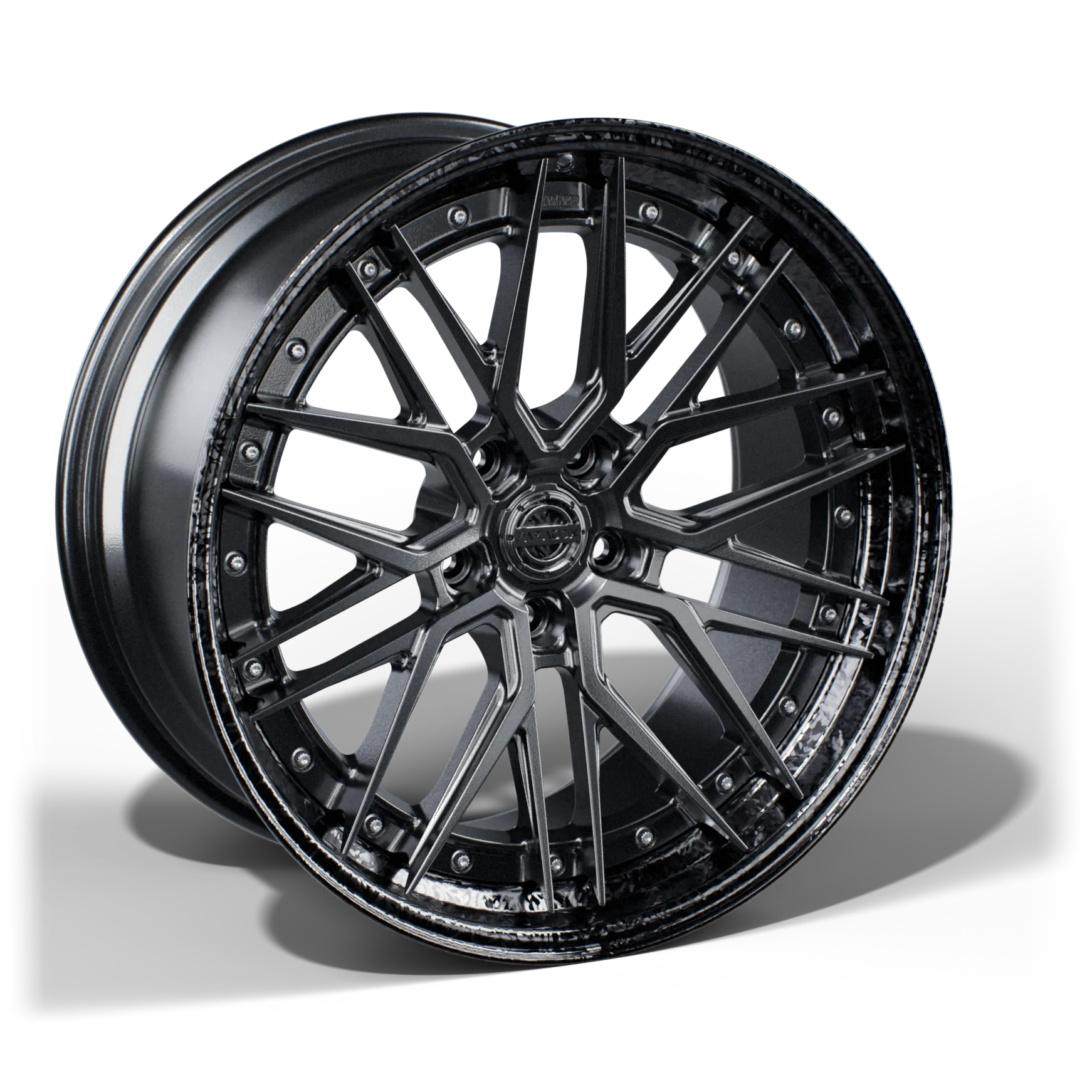 Felga PX05 ARTEMIS 2-PIECE - cutout na betonowej ścianie