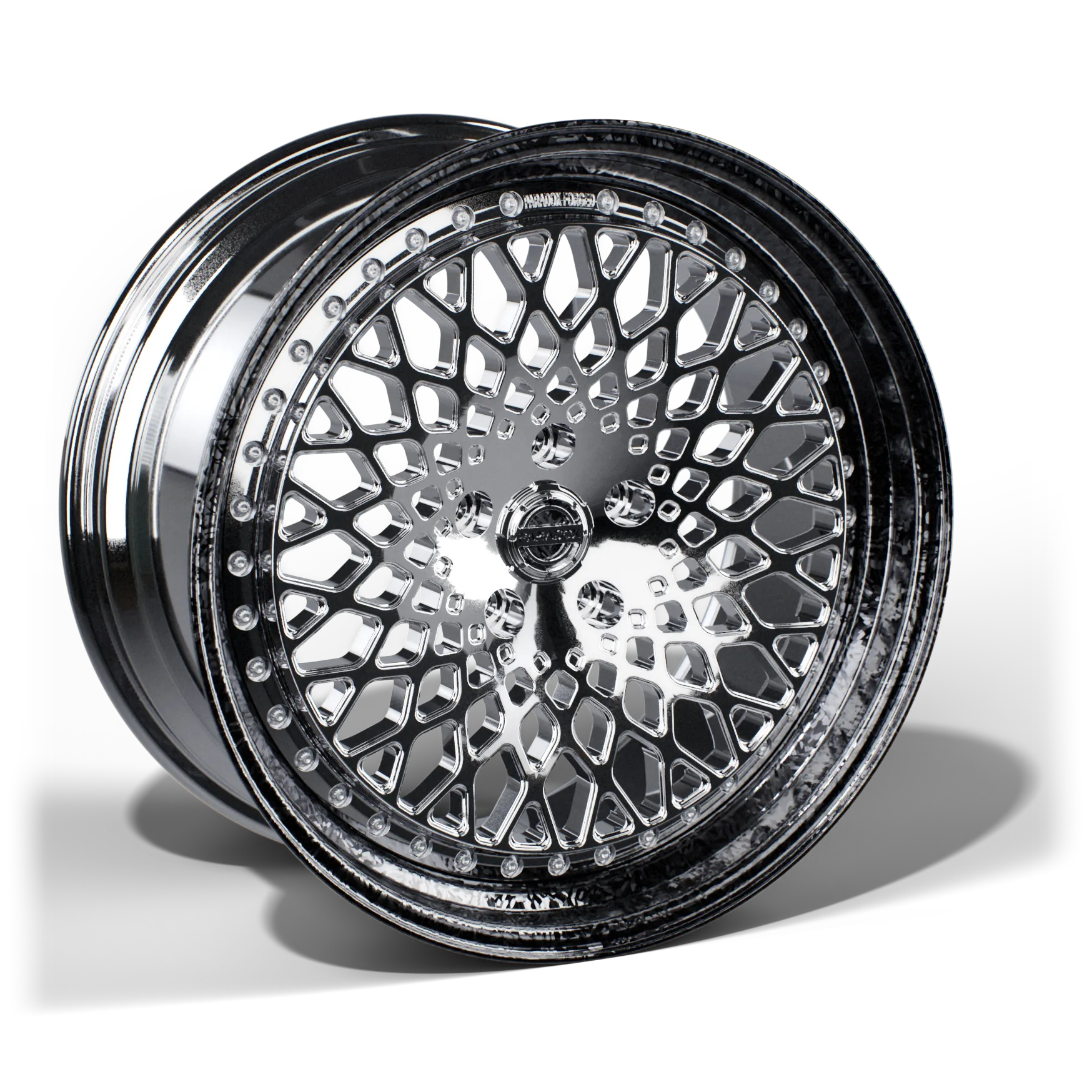 Felga PX07 RACER MESH 2-PIECE - cutout na betonowej ścianie