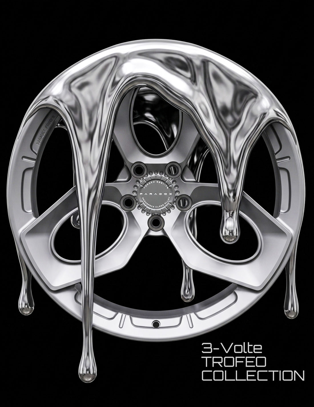 Felga PX10 3-VOLTE z kolekcji TROFEO w efekcie płynnego chromu